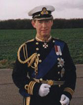 King Charles lookalike in military uniform