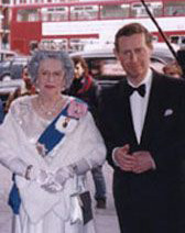 King Charles lookalike with Queen Elizabeth lookalike